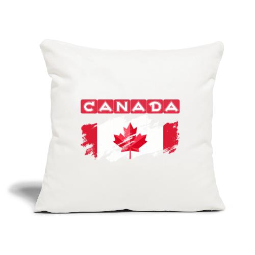 Canada, Inspired by the Canadian flag - Throw Pillow Cover 17.5” x 17.5”