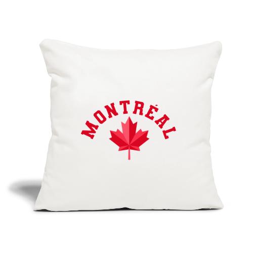 Montréal with maple leaf - Throw Pillow Cover 17.5” x 17.5”