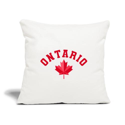 Ontario with maple leaf - Throw Pillow Cover 17.5” x 17.5”