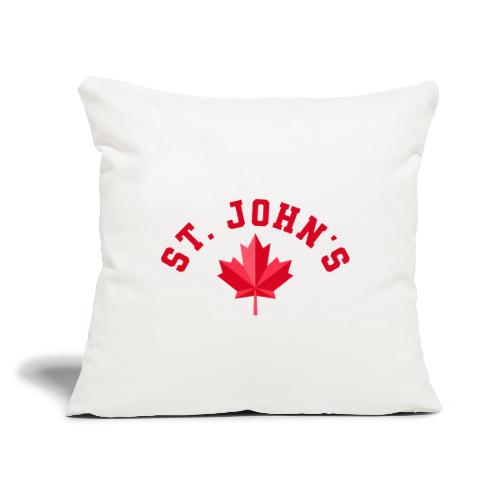 St. John's with maple leaf - Throw Pillow Cover 17.5” x 17.5”