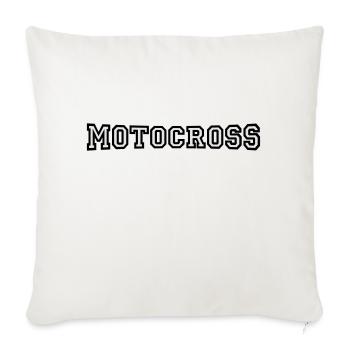 motocross - Throw Pillow Cover 17.5” x 17.5” - natural white - Front