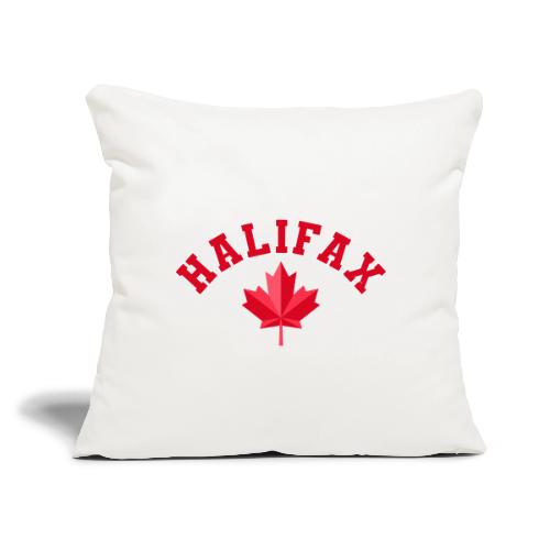 Halifax with maple leaf - Throw Pillow Cover 17.5” x 17.5”