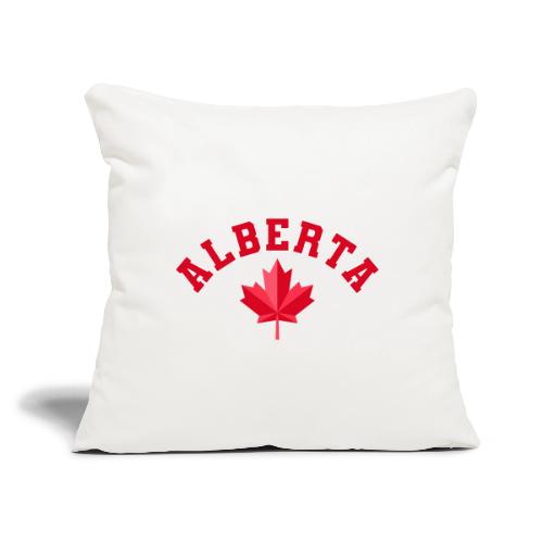 Alberta with maple leaf - Throw Pillow Cover 17.5” x 17.5”