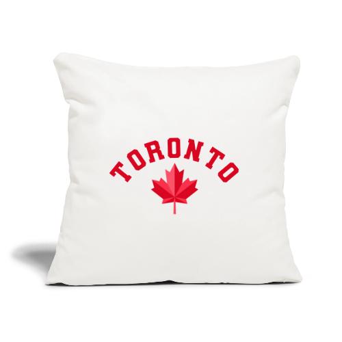 Toronto with maple leaf - Throw Pillow Cover 17.5” x 17.5”