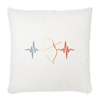 Composite Bow Cardiogram - Throw Pillow Cover 17.5” x 17.5” - natural white - Front