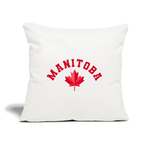 Manitoba with maple leaf - Throw Pillow Cover 17.5” x 17.5”