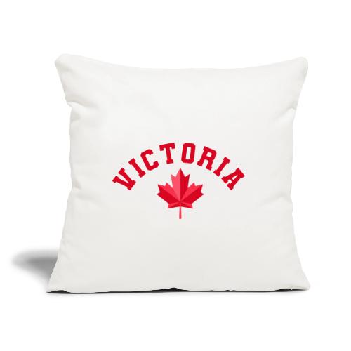 Victoria with maple leaf - Throw Pillow Cover 17.5” x 17.5”