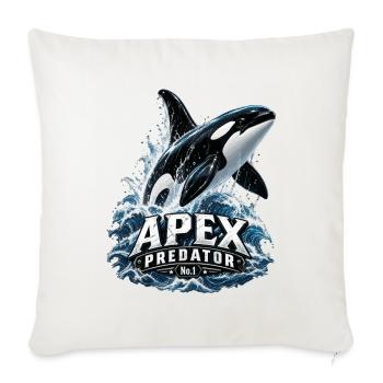 Apex Orca Splash Killer Whale 3D - Throw Pillow Cover 17.5” x 17.5” - natural white - Front