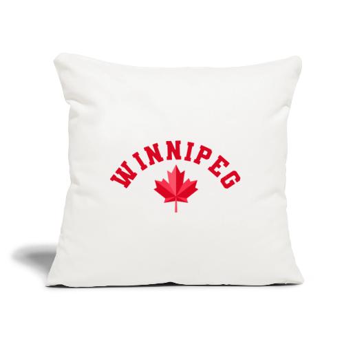 Winnipeg with maple leaf - Throw Pillow Cover 17.5” x 17.5”