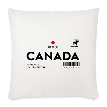 Canada - Throw Pillow Cover 17.5” x 17.5” - natural white - Front
