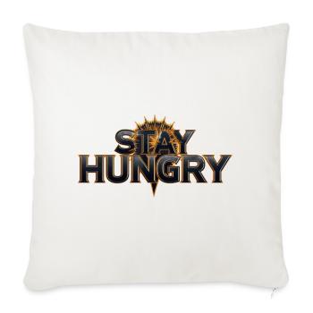 Stay Hungry Burst Logo - Throw Pillow Cover 17.5” x 17.5” - natural white - Front