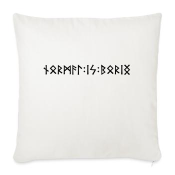 Normal is Boring - Viking Runes - Throw Pillow Cover 17.5” x 17.5” - natural white - Front