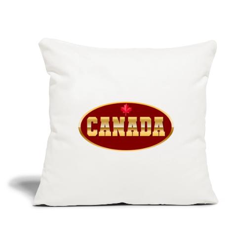 Canada in golden letters - Throw Pillow Cover 17.5” x 17.5”