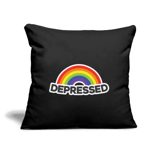 Depressed - Throw Pillow Cover 17.5” x 17.5”
