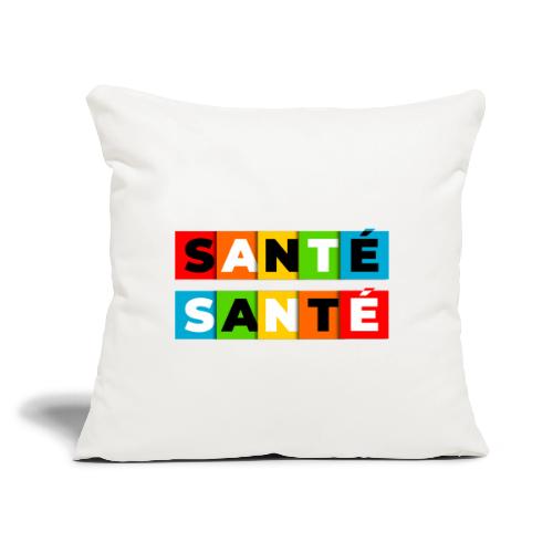 Santé en couleurs - Throw Pillow Cover 17.5” x 17.5”