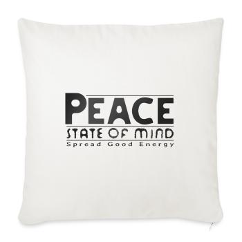 Peace State of Mind - Throw Pillow Cover 17.5” x 17.5” - natural white - Front