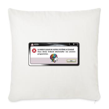 MISE À JOUR - QUEBEC - Throw Pillow Cover 17.5” x 17.5” - natural white - Front