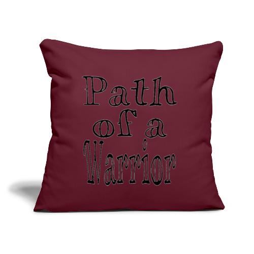 Path of a Warrior (White) - Throw Pillow Cover 17.5” x 17.5”