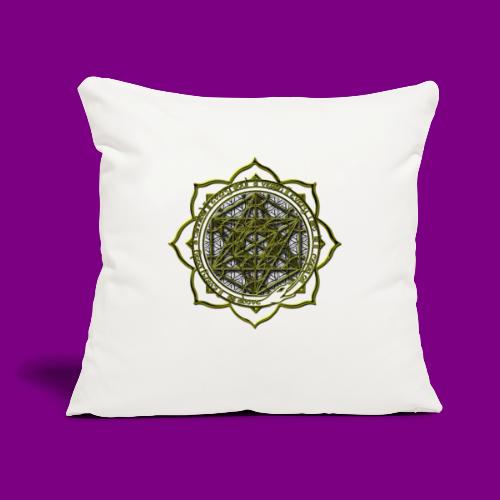 Energy Immersion, Metatron's Cube Flower of Life - Throw Pillow Cover 17.5” x 17.5”