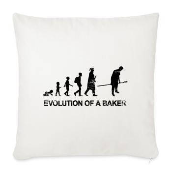Kid To Baker Evolution - Throw Pillow Cover 17.5” x 17.5” - natural white - Front