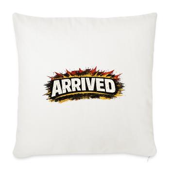 Arrived Burst Graphic - Throw Pillow Cover 17.5” x 17.5” - natural white - Front