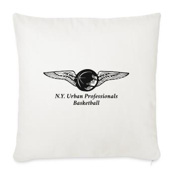 NY Urban Professionals Basketball  - Throw Pillow Cover 17.5” x 17.5” - natural white - Front