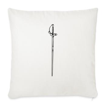 Rapier - Throw Pillow Cover 17.5” x 17.5” - natural white - Front