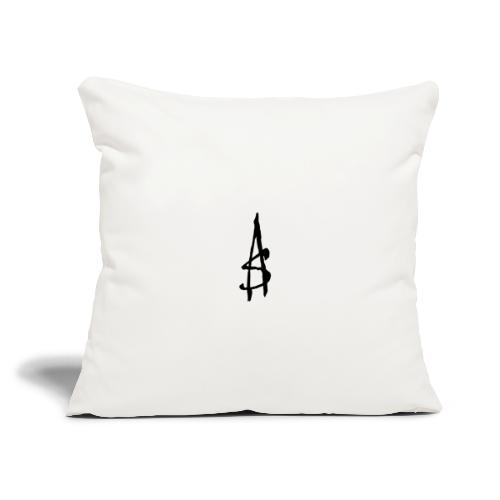 AS Logo - Black - Throw Pillow Cover 17.5” x 17.5”