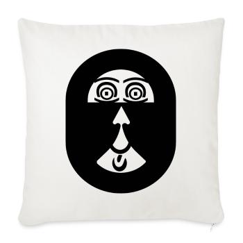 Observer - Throw Pillow Cover 17.5” x 17.5” - natural white - Front