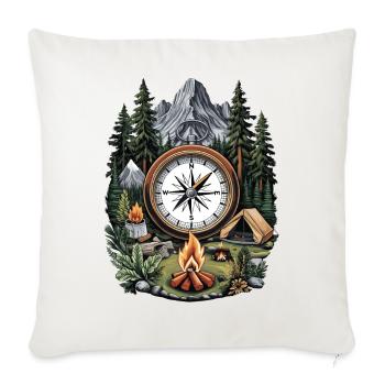 Nature Scene - Throw Pillow Cover 17.5” x 17.5” - natural white - Front