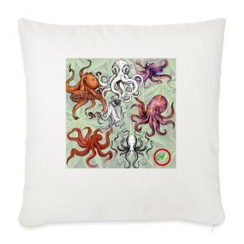 Stoners - Throw Pillow Cover 17.5” x 17.5” - natural white - Front