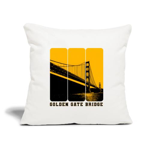 Golden Gate Bold Icon - Throw Pillow Cover 17.5” x 17.5”