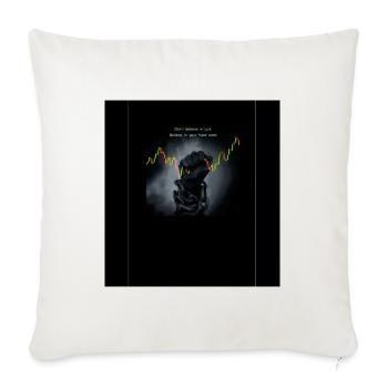 Grit Fist Over Market Rise - Throw Pillow Cover 17.5” x 17.5” - natural white - Front