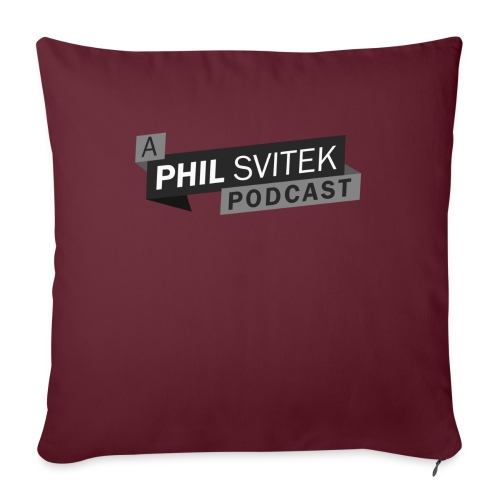 A Phil Svitek Podcast Logo ONLY Design - Throw Pillow Cover 17.5” x 17.5”