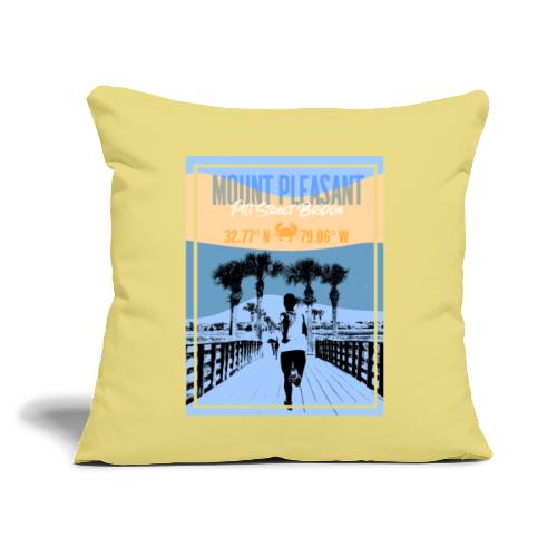Charleston Life -Mount Pleasant Pitt Street Bridge - Throw Pillow Cover 17.5” x 17.5”