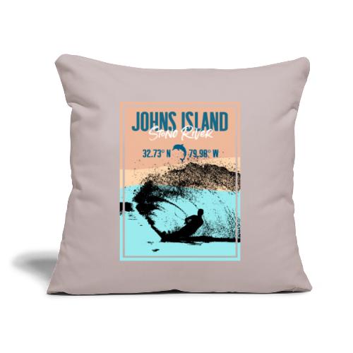 Charleston Life -Johns Island, SC -The Stono River - Throw Pillow Cover 17.5” x 17.5”