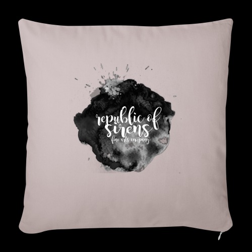 ROS FINE ARTS COMPANY - Black Aqua - Throw Pillow Cover 17.5” x 17.5”