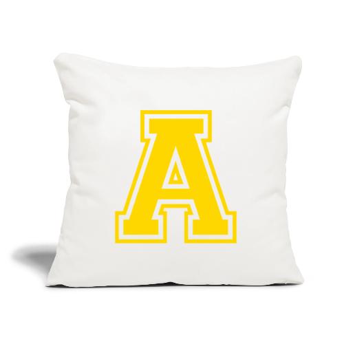 Letter A – Capital Athletic Alphabet Monogram - Throw Pillow Cover 17.5” x 17.5”