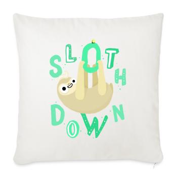 Sloth Down - Throw Pillow Cover 17.5” x 17.5” - natural white - Front