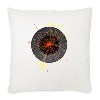 Cosmic Burst Ring - Throw Pillow Cover 17.5” x 17.5” - natural white - Front