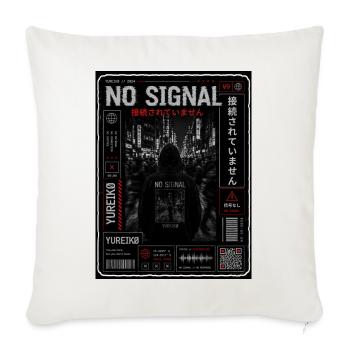 YUREIKØ Underground Series — No Signal V1 - Throw Pillow Cover 17.5” x 17.5” - natural white - Front