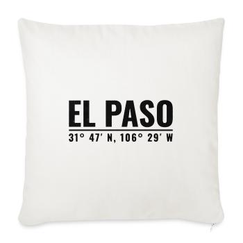 El Paso Coordinates - Throw Pillow Cover 17.5” x 17.5” - natural white - Front