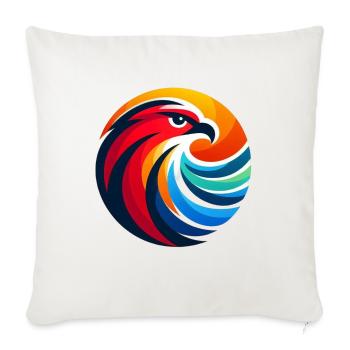 Glory of Falcon - Throw Pillow Cover 17.5” x 17.5” - natural white - Front
