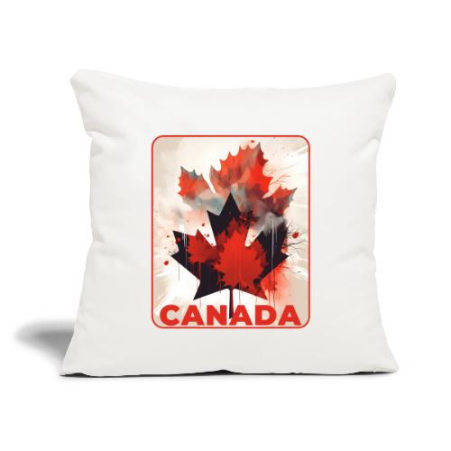 Canada Inked Leaf - Throw Pillow Cover 17.5” x 17.5”