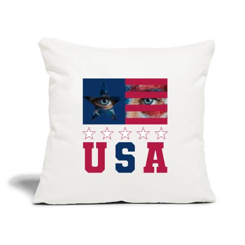 Stars and Vision USA - Throw Pillow Cover 17.5” x 17.5”