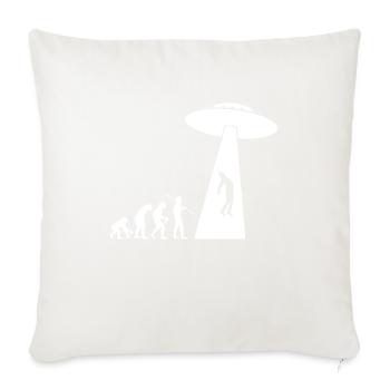 Evolution UFO - Throw Pillow Cover 17.5” x 17.5” - natural white - Front