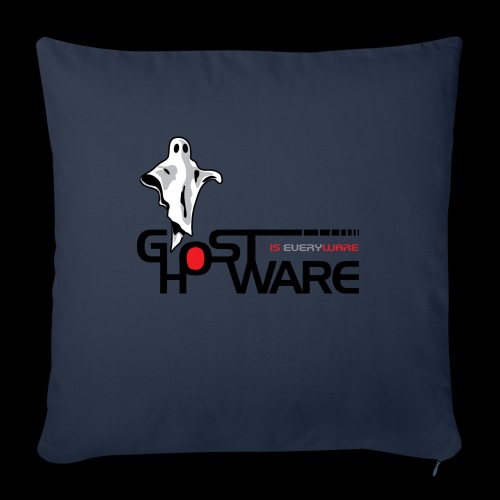 Ghostware Wide Logo - Throw Pillow Cover 17.5” x 17.5”