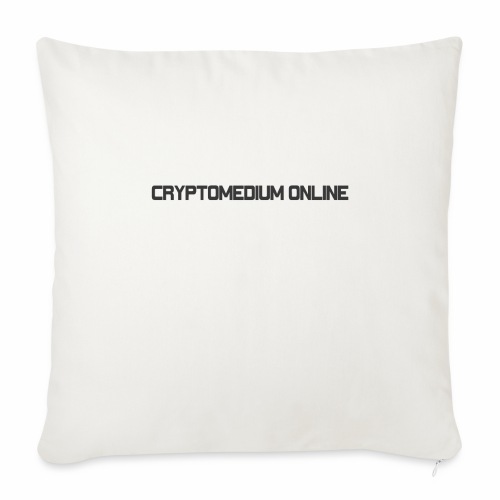 Cryptomedium logo dark - Throw Pillow Cover 17.5” x 17.5”