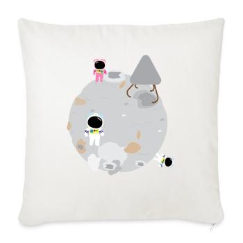 Explore the stars - Throw Pillow Cover 17.5” x 17.5” - natural white - Front