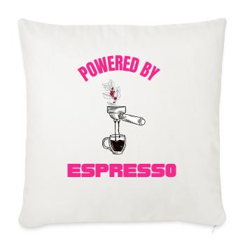 The Power of Espresso - Throw Pillow Cover 17.5” x 17.5” - natural white - Front